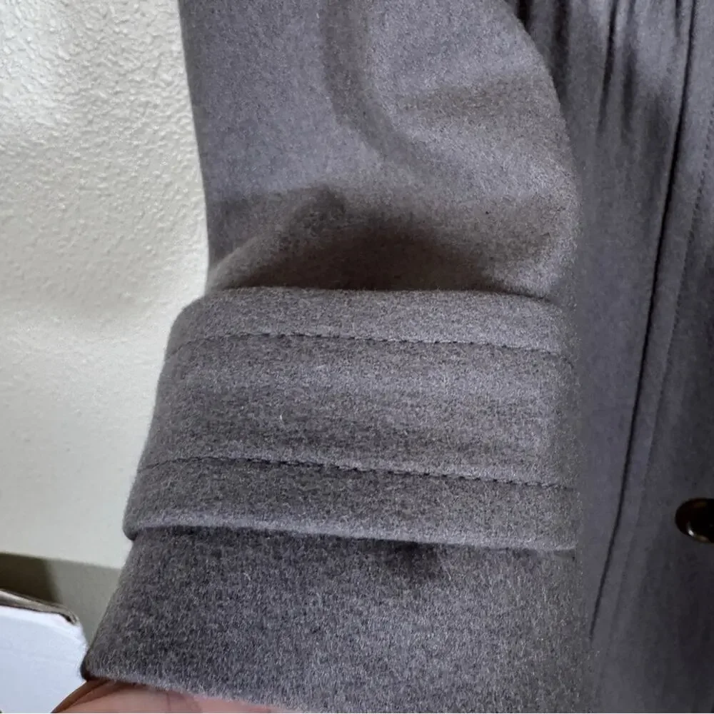 J Crew Grey Wool Lady Day Pea Coat Womens 4 Preppy Button Down Warm Winter - Picture 7 of 13